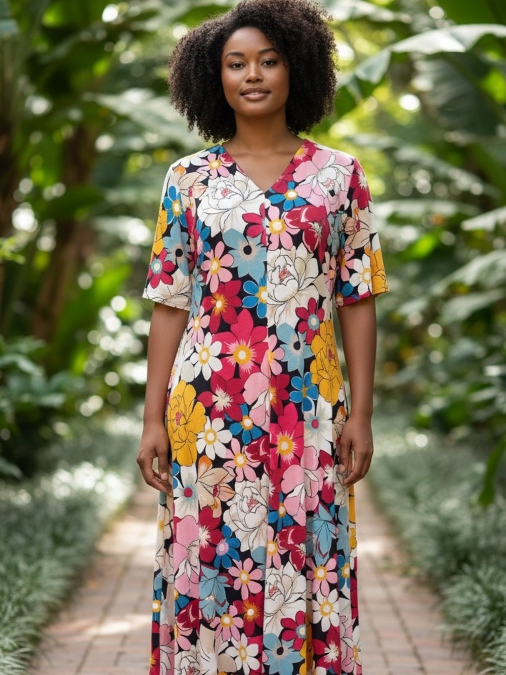 MSK Multicolor Floral Maxi Dress - Picture 4 of 5